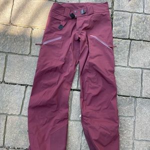 Arcteryx Gore Tex Sentinel AR Shell ski Pants Medium Plum